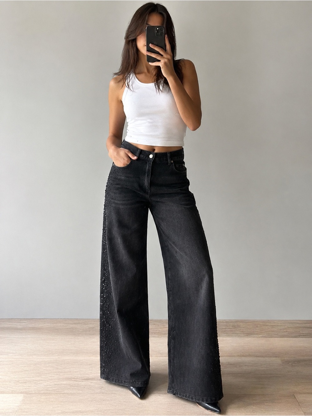 SANDRO RHINESTONE JEANS